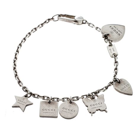 cheap gucci bracelets|gucci charm bracelet in silver.